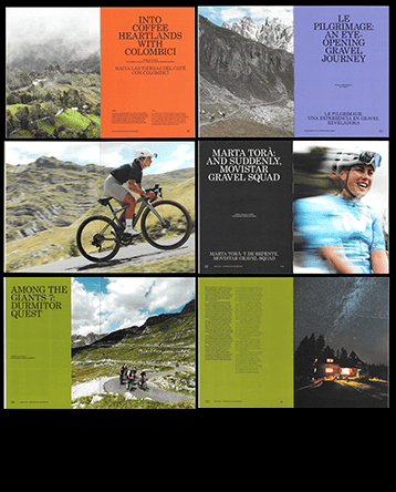 Dirección de arte y maquetación editorial en RAW Cycling Magazine